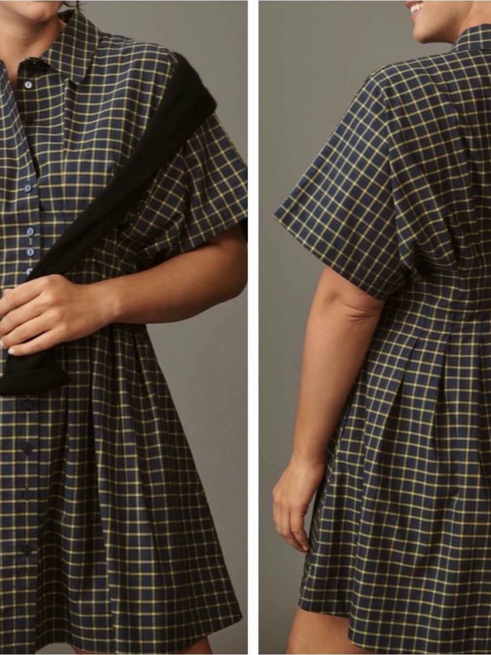 Anthropologie The Tobie Plaid Mini Shirt Dress by Exquise, Size 1X